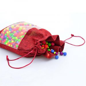 Jute Drawstring Gift Wrap Bags