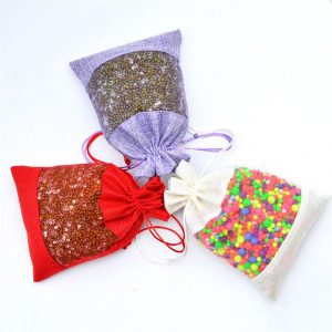 Linen Burlap Bags with Transparent