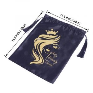 Satin Bags for Packaging Hair Extensions